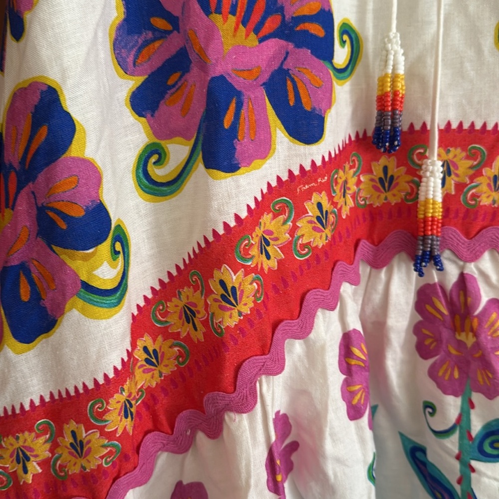FARM Rio Off-White Vivid Garden Maxi Dress NWT - Picture 10 of 10